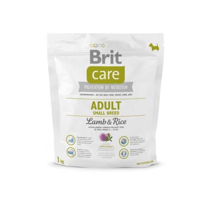 Корм сухой для взрослых собак мелких пород Brit Care Adult Small Breed Lamb & Rice, 1 кг