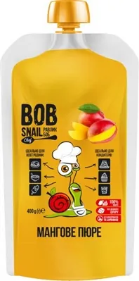 Пюре фруктове Bob Snail Chef мангове, 400 г
