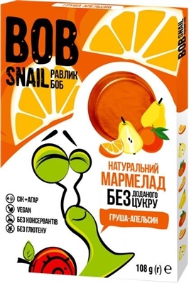 Мармелад Bob Snail Jelly грушево-апельсиновый, 108 г