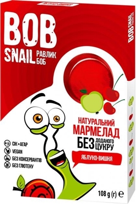 Мармелад Bob Snail Jelly яблоко-вишня, 108 г