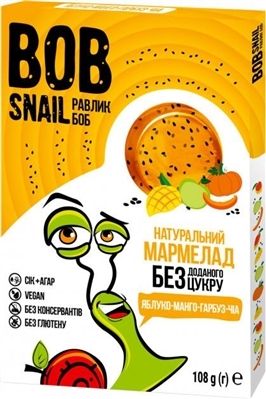Мармелад Bob Snail Jelly яблоко-манго-тыква-чиа, 108 г