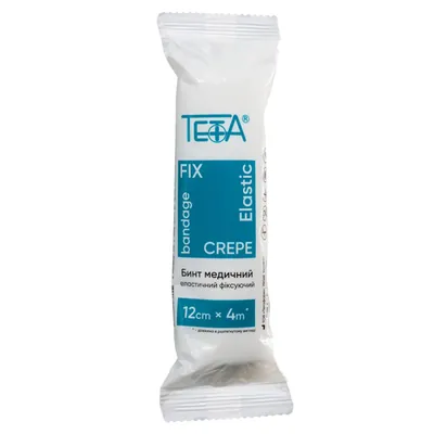 Бинт еластичний Teta Elastic Bandage Fix Crepe фіксуючий 4 м х 12 см