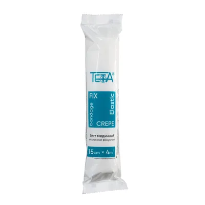 Бинт еластичний Teta Elastic Bandage Fix Crepe фіксуючий 4 м х 15 см