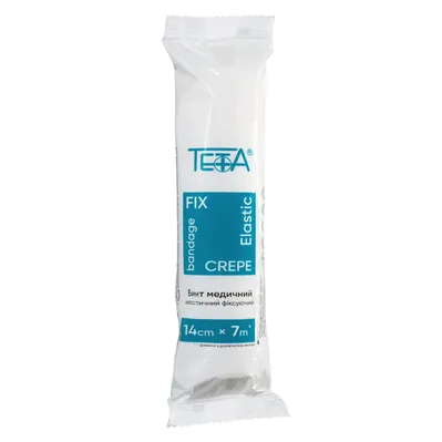 Бинт еластичний Teta Elastic Bandage Fix Crepe фіксуючий 7 м х 14 см