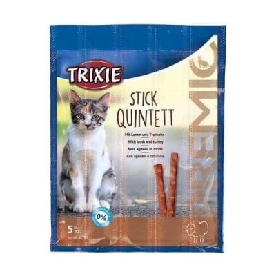 Ласощі для кішок Trixie 42723 Premio Quadro-Sticks ягня/індичка, 5 штук