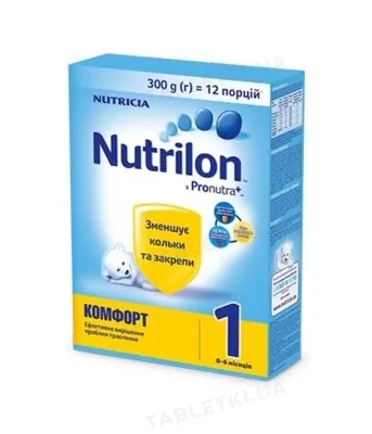 Суміш суха молочна Nutrilon Комфорт 1 для харчування дітей від 0 до 6 місяців, 300 г