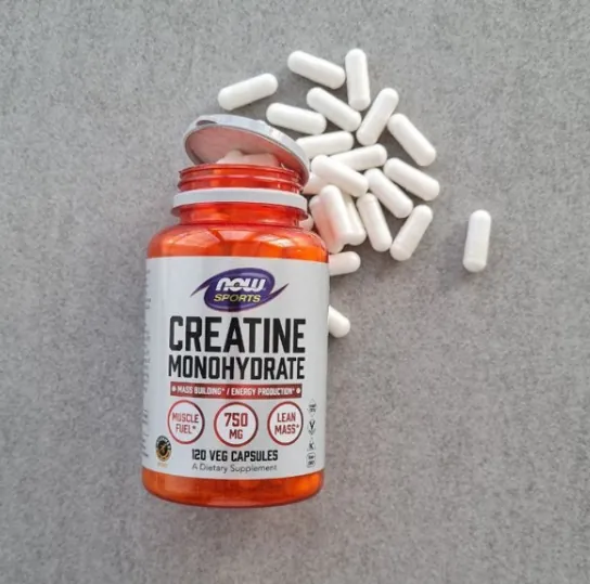 Креатин моногідрат Now Sports Creatine Monohydrate, 750 мг вег. капсули №120