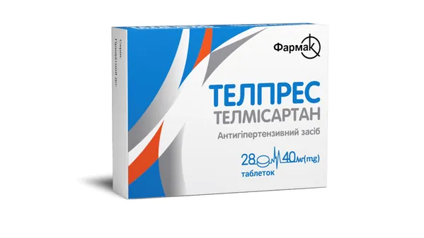 Телпрес таблетки по 40 мг №28 (14х2)