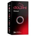 Презервативи Dolphi Ribbed з ребрами, 24 штуки