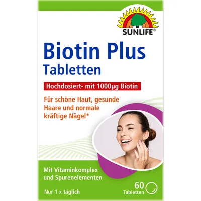Вітаміни Sunlife Biotin Plus Tabletten таблетки №60