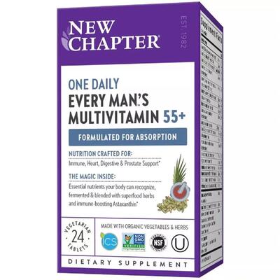 Мультивитамины для мужчин 55+ New Chapter Every Man's One Daily, 24 таблеток