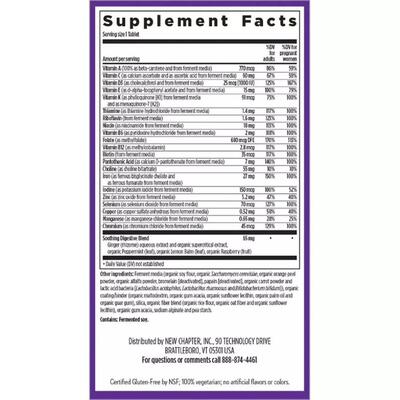 Мультивитамины для беременных New Chapter One Daily Prenatal Multivitamin, 30 вегетарианских капсул
