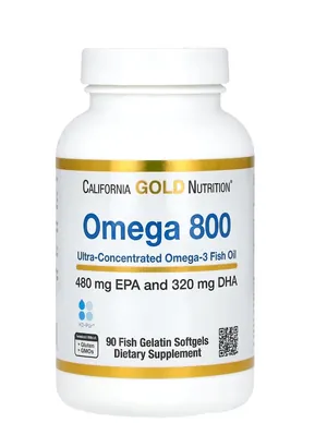 Омега California Gold Nutrition Omega 800 м'які капсули №90