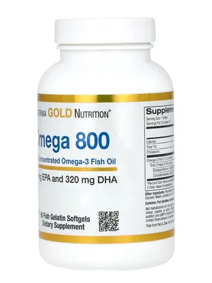 Омега California Gold Nutrition Omega 800 м'які капсули №90