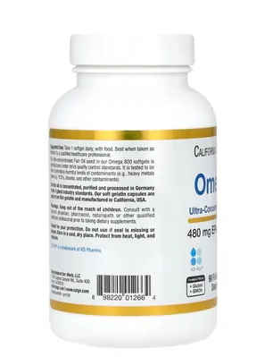 Омега California Gold Nutrition Omega 800 м'які капсули №90