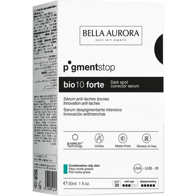 Сироватка для обличчя Bella Aurora Bio 10 forte від пігментації для комбінованої, жирної шкіри, 30 мл