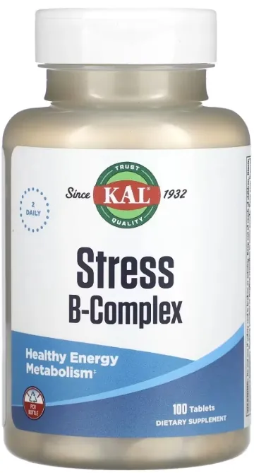 Стрес B-комплекс KAL Stress B Complex, 100 таблеток