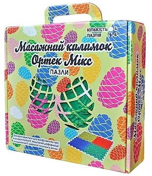 Коврик-пазл массажный Ortek Пазлы Микс 8 пазлов с игрой Лесные приключения
