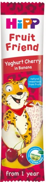 Батончик HiPP Fruit Friend органічний фруктово-злаковий Йогурт-Вишня-Банан, 23 г