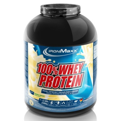 Протеїн IronMaxx 100% Whey Protein Банановий йогурт, 2350 г (банка)
