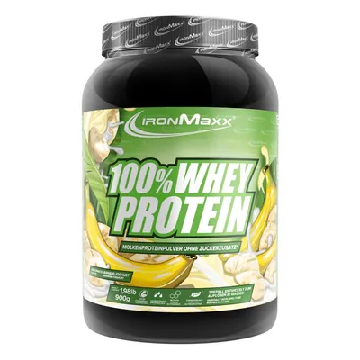 Протеїн сироватковий концентрат IronMaxx 100% Whey Protein банановий йогурт, 2350 г (банка)