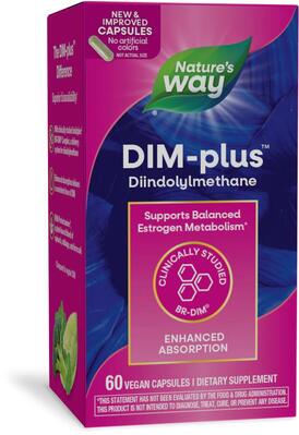 Метаболизм эстрогенов DIM-Plus Nature's Way DIM-Plus Estrogen Metabolism, 60 вегетарианских капсул