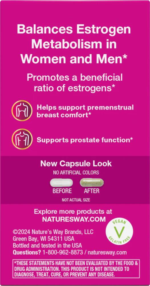Метаболизм эстрогенов DIM-Plus Nature's Way DIM-Plus Estrogen Metabolism, 60 вегетарианских капсул