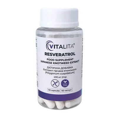 Ресвератрол Vitalita Resveratrol 400 мг капсули №60