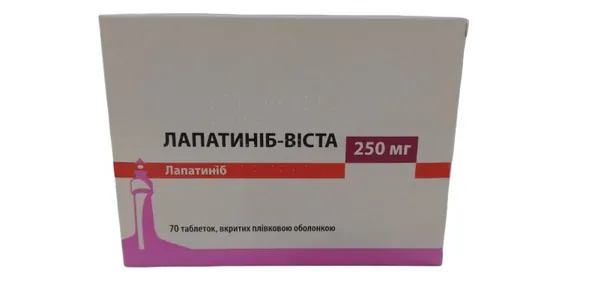 Лапатиніб-Віста таблетки, в/плів. обол. по 250 мг №70 (7х10)