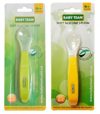 Ложечка Baby Team 6102 для годування м'яка силіконова, від 6 місяців, 1 шт.