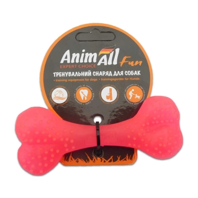 Игрушка для собак AnimAll Fun Кость 12 см кораловая