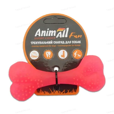 Іграшка для собак AnimAll Fun Кістка 12 см коралова