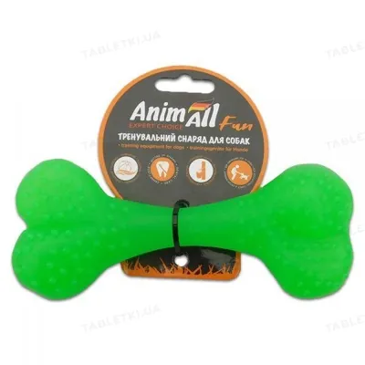 Іграшка для собак AnimAll Fun Кістка 15 см зелена