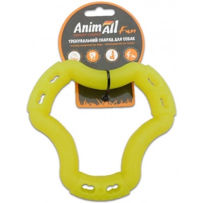Игрушка для собак AnimAll Fun Кольцо 6 сторон 15 см желтое