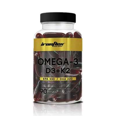 Омега-3, вітамін D3 та K2 IronFlex Nutrition Omega-3 D3+K2, 90 капсул