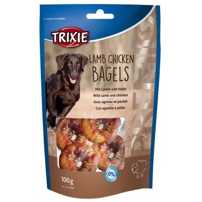 Лакомство для собак Trixie 31707 Premio Lamb Chicken Bagles бублики ягненок/курица, 100 г