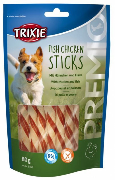 Лакомство для собак Trixie 31747 Premio Fish Chicken Sticks курица/рыба, 80 г
