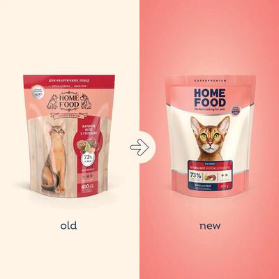 Корм сухой беззерновой гипоаллергенный Home Food для взрослых стерилизованных/кастрированных кошек, с уткой и грушей, 400 г