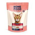 Корм сухой беззерновой гипоаллергенный Home Food для взрослых стерилизованных/кастрированных кошек, с уткой и грушей, 400 г