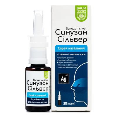 Синузан Сильвер Baum Pharm спрей назал. по 30 мл во флак.
