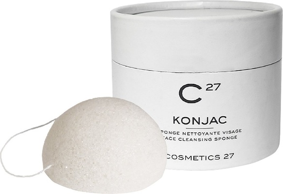 Губка-эксфолиатор для лица Cosmetics 27 Konjac натуральная очищающая, 1 шт