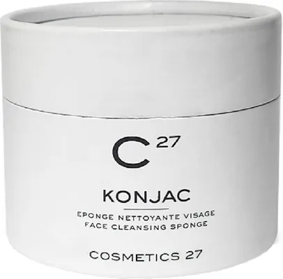 Губка-ексфоліатор для обличчя Cosmetics 27 Konjac натуральна очищуюча, 1 шт