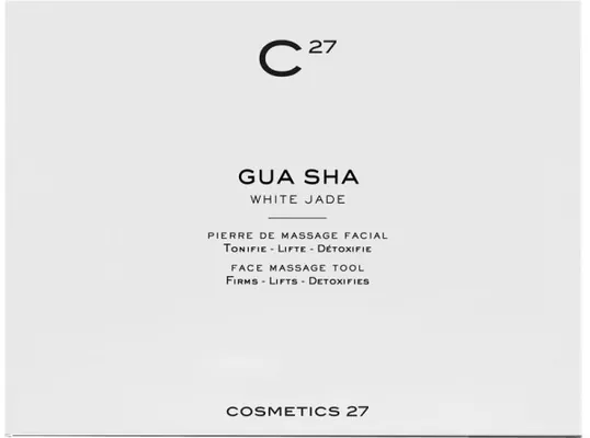 Гуаша для масажу Cosmetics 27 Gua Sha з білого нефриту, 1 шт