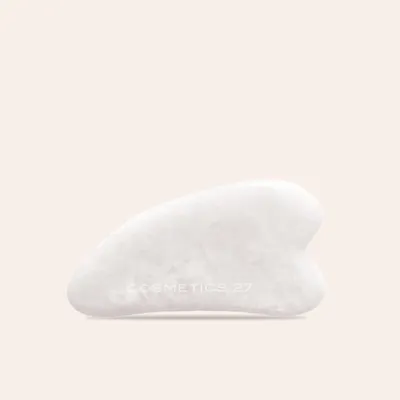 Гуаша для масажу Cosmetics 27 Gua Sha з білого нефриту, 1 шт