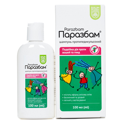 Паразбам Baum Pharm шампунь противопедикулезный, 100 мл