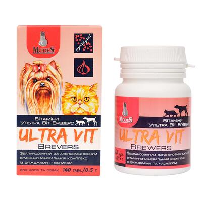 Вітамінно-мінеральний комплекс ModeS Ultra Vit Brewers для собак та котів, 140 таблеток