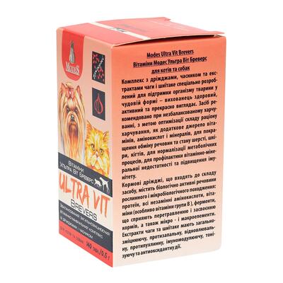 Вітамінно-мінеральний комплекс ModeS Ultra Vit Brewers для собак та котів, 140 таблеток
