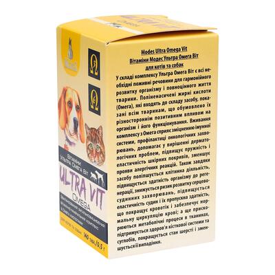 Вітамінно-мінеральний комплекс ModeS Ultra Vit Omega для собак та котів, 140 таблеток