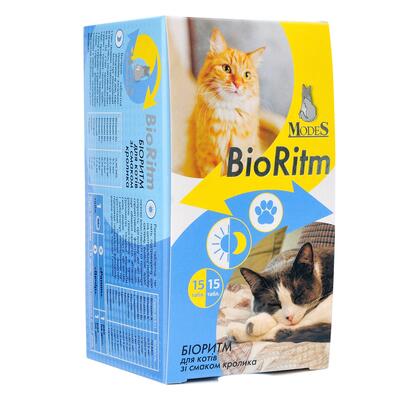 Биоритм ModeS BioRitm Поливитаминный комплекс для кошек со вкусом кролика, 30 таблеток