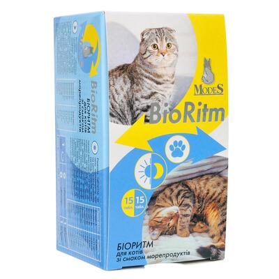 Биоритм ModeS BioRitm Поливитаминный комплекс для кошек со вкусом морепродуктов, 30 таблеток